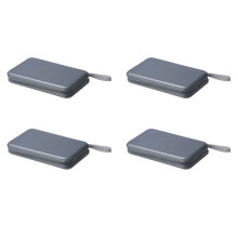 4X 80 CD DVD Disc-Album Lagerung tragen Fall-Abdeckung Portemonnaie Huelsenhalter Tasche Festfeld - silber