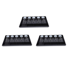 3X 5-Grid Money Cash Coin Register Insert Tray Replacement Cashier Drawer Storage Register Tray Box Classify Store