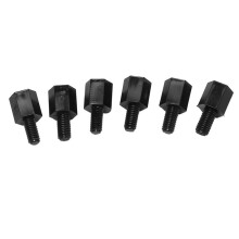 3X Placa Base 100X Separador Hexagonal de Nylon Separador Roscado M3 Rosca 6 + 6 mm Negro