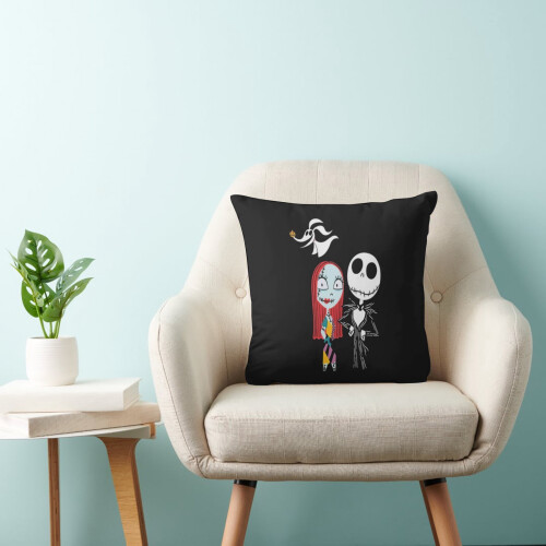 Μαξιλαροθήκη Nightmare Before Christmas 12x12 ιντσών τετράγωνη 2