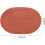 Jogo americano oval trançado, tecido natural, 30x45 cm (12x18 polegadas) 5