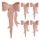 Bloembak met strikdesign, karton, 5 stuks 2