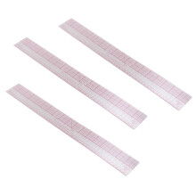 3X Drawing Tool Squares Angles Parallel Soft Plastic Metric Ruler Clear