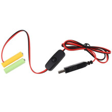 3V USB Power Converter Battery Replace 2pcs for LED Light Electronic Toys USB Power Supply