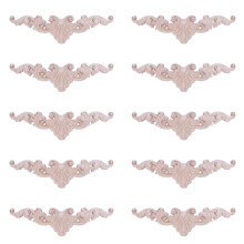 10X Wood Geschnitzte Ecke Onlay Applique Frame Decor Möbel Handwerk Unlackiert Typ: 20 X 5cm