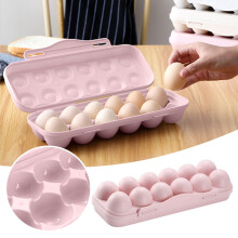 Caixa para Ovos de Refrigerador de Cozinha com Bandeja de Armazenamento de 12 Compartimentos
