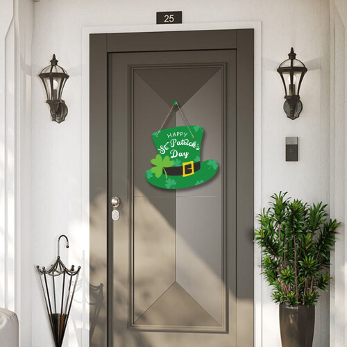 Placa de porta ESULOMP para o Dia de São Patrício, 10,6 x 10,6 x 0,1 polegadas 2