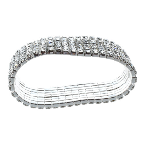 Brudearmbånd med strass, 28 mm, 8 rader 1