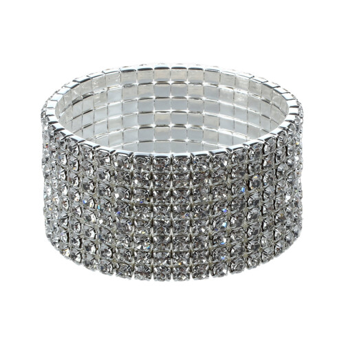 Brudearmbånd med strass, 28 mm, 8 rader 2