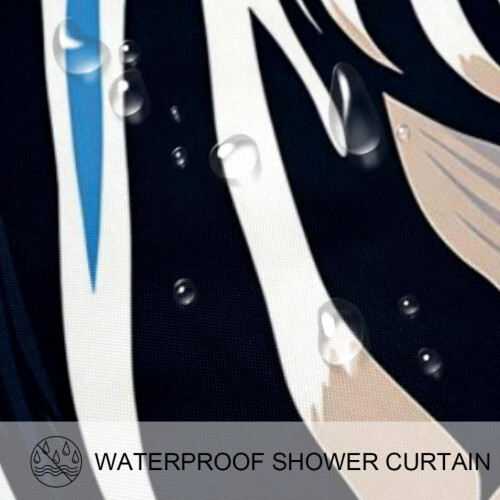 Rideau de douche zébré avec œillets 168 x 183 cm 2