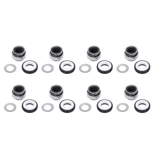 8pcs 12mm Coiled Spring Rubber Bellow Pump Mechanical Seal 301-12