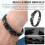Leather Infinity Bracelet for Men Black Stainless Steel 2