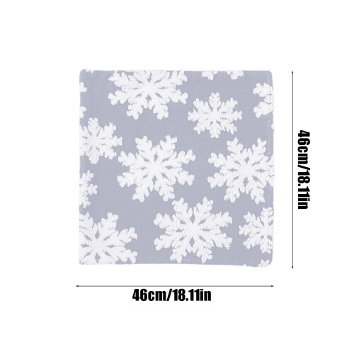 Capas de almofada com estampa de floco de neve, 45 x 45 cm (18 x 18 polegadas) 2