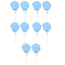 10Pièces Ornements Sucettes Simulées Bleu Ciel Pour Décor Festif