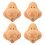 4Pièces Ornements De Gnome Marron Clair Pour 1