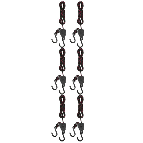 6Pièces Sangles De Fixation Pour Kayak Canoë Nylon Noire Robuste