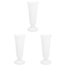 3Pièces Vases De Fleurs Pour Tombeaux En PP Élégants Solides