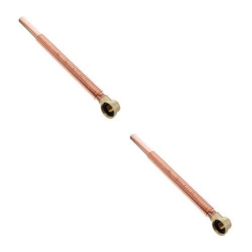 2Pièces Flexible Drain Tuyau Cuivre Accessoire Marron