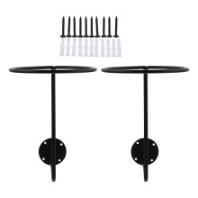 4Pièces Support Casque Mural Noir Multifonction Robuste