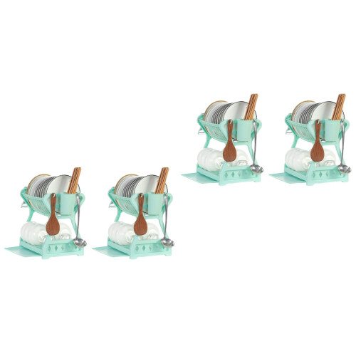 2Pièces Rangement Vert Égouttoir Ustensiles Sécurisé