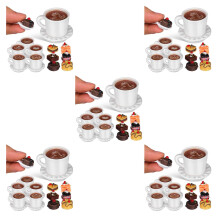 5Ensembles Accessoires Miniatures Gâteaux Faux Décoratifs Multicolores