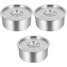3Pièces Bols Argent En Acier Inoxydable Pour Cuisine Ramen Œufs