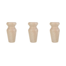 3Pièces Pieds De Khaki En Bois Pour Bureau