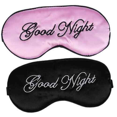 2Pièces Masques Yeux En Soie Doux Pour Paisible