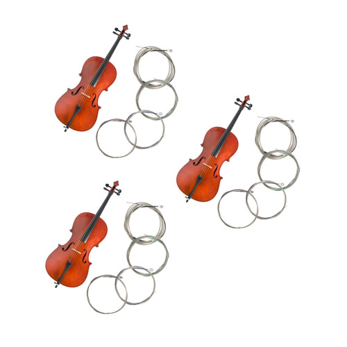12Pièces Cordes De Acier Inoxydable Argent Durable