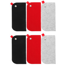 6Pièces Étui Feutre Portable Lunettes Coloré Rangement Cartes