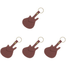 4Pièces Médiators PU Cuir Café Durable Pour Accessoires Guitare