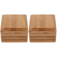 2Pièces Distributeur Bamboo Naturel, Élégant Résistant