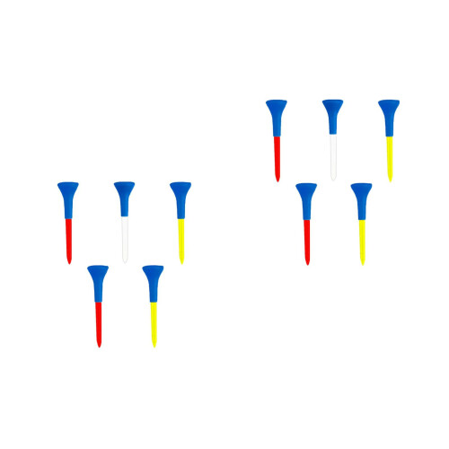 10Pièces Kit Tee De Golf Coloré Matériel Premium Résistant