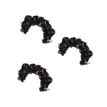 3Pièces Headbands Corne Argentée Et Rose Décor Gothique Halloween