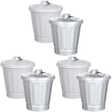 6Pièces Poubelles Compactes Multicolores Pour Table Bureau
