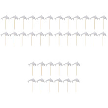 36Pièces Accessoires Gâteaux Papier Argent Décor Party