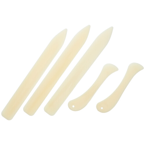 5Pièces Outils Plastique Beige Pour Finitions Cuir