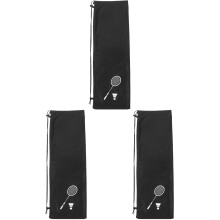 3Pièces Organisateur Raquette Badminton Noir En Tissu Épais