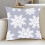 Capas de almofada com estampa de floco de neve, 45 x 45 cm (18 x 18 polegadas) 5