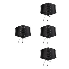 4Pièces Ceinture Corset , Large Ceinture Taille Waspie En Cuir