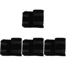 4Pièces Étui Rangement Bijoux Noir Portable Pour Maison Voyage