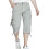 Bermuda cargo capri masculina com cinto, comprimento da perna abaixo do joelho. 2