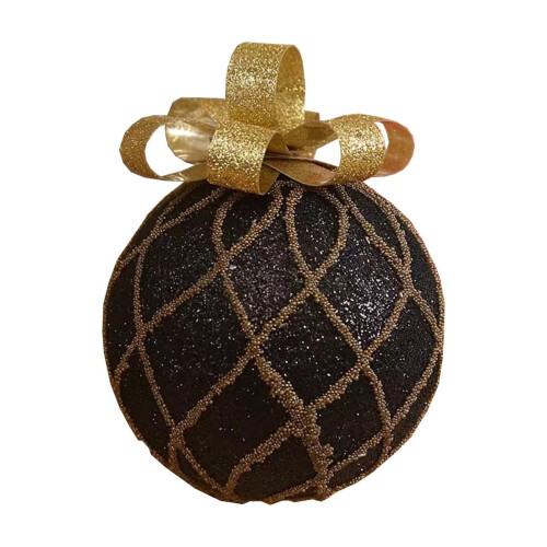 Christmas Tree Hanging Black Ball Ornaments Set 1