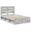 VidaXL vidaXL Bed Frame Concerte Grey 135 x 190 cm Solid Pine Wood 2