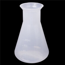 3X Kunststoff Transparent Labor Chemische Erlenmeyerkolben Behaelter Flasche - 250Ml