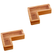 2Pièces Boîte À Monnaie Bois Marron Pour Bureau Et Décoration