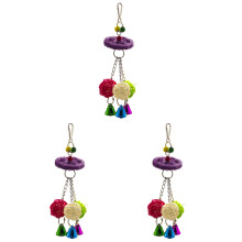 3Pièces Rattan Perroquet Multi Usage Colorés