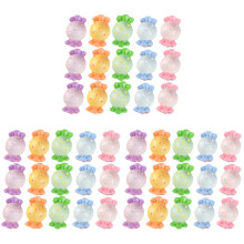 60Pièces Accessoires Bonbons Faux Couleurs Mélangées Résine Décor