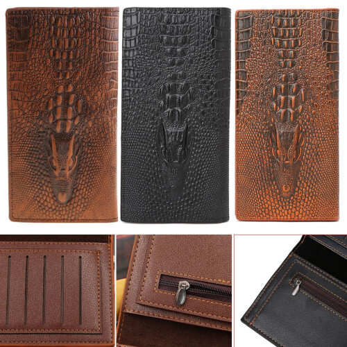 Men's 3D Alligator Bifold Wallet with ID Card Holder 1