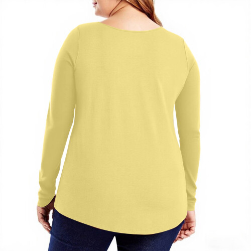Dam Casual Enfärgad Rundhalsad Oversize Långärmad 1